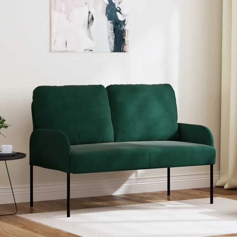 Sofos su pagalve 110cm Tamsiai žalia fanera