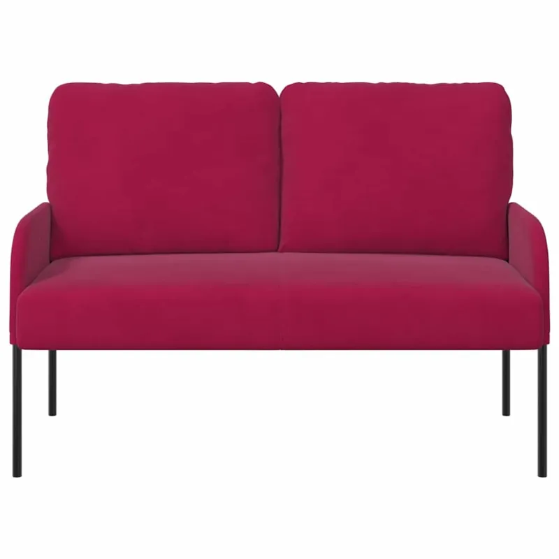 Sofos su pagalve 110cm Vyno raudona fanera