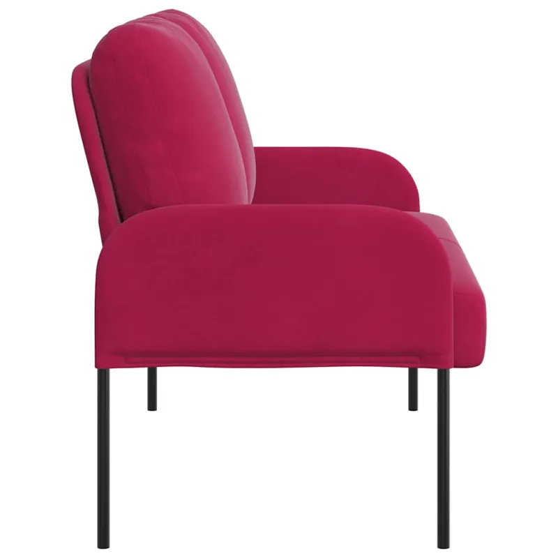 Sofos su pagalve 110cm Vyno raudona fanera