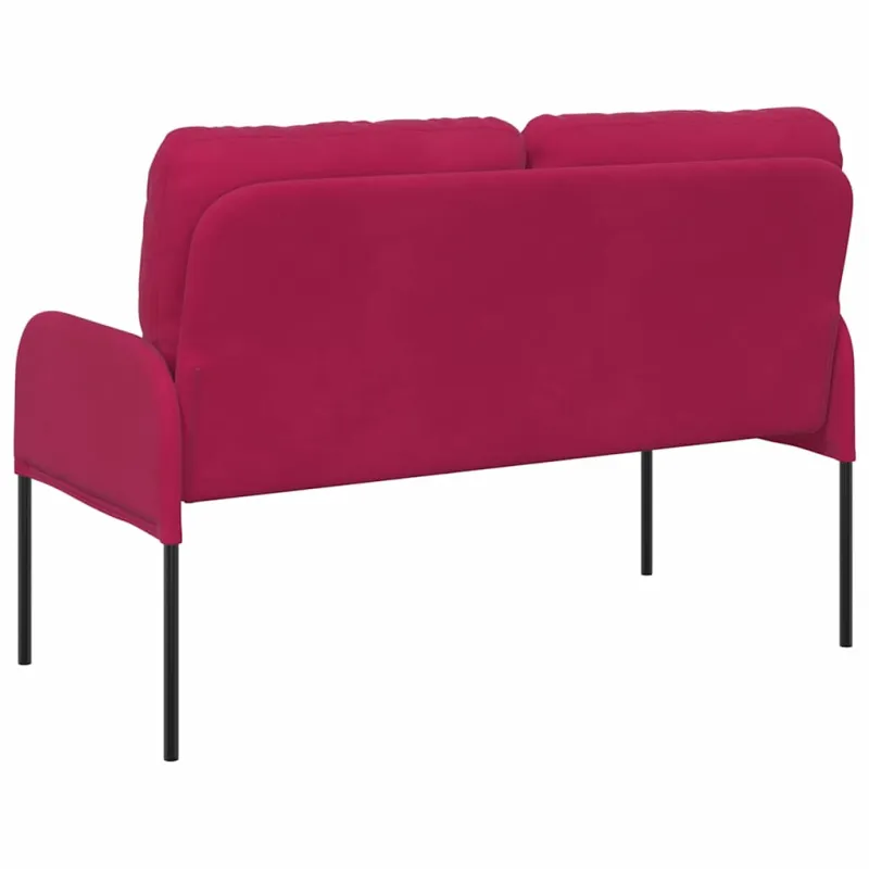 Sofos su pagalve 110cm Vyno raudona fanera