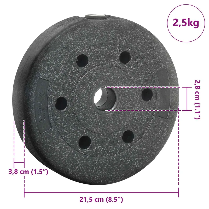 Svoriai 4 pcs 10 kg Juodas Cementas ir geležies smėlis