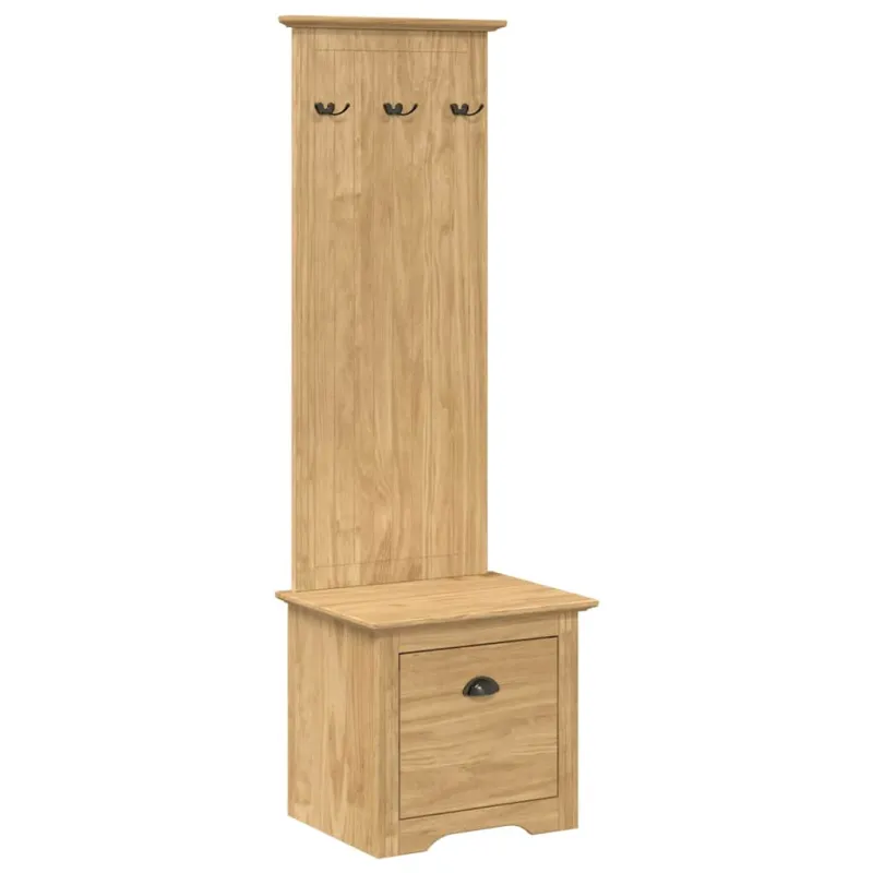 Prieškambario spintelė BODO Medus ruda 50 x 40 x 156,7 cm