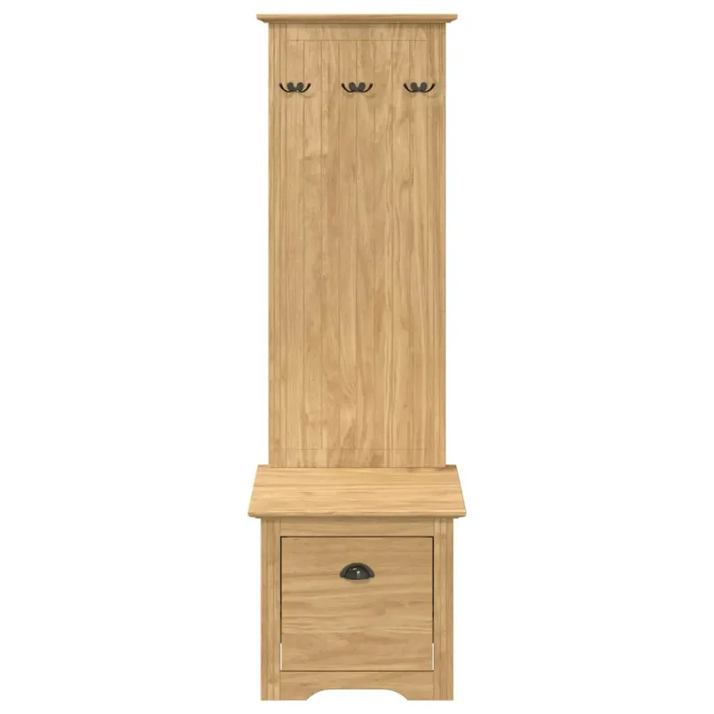 Prieškambario spintelė BODO Medus ruda 50 x 40 x 156,7 cm