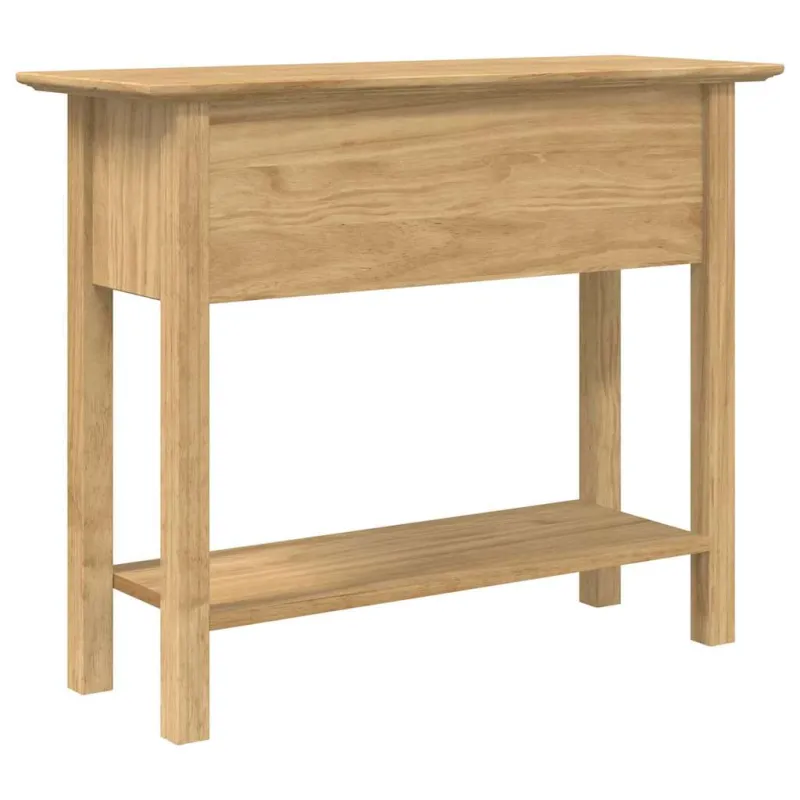 Konsolinis stalas su stalčių BODO Medus ruda 91 x 34.7 x 74 cm
