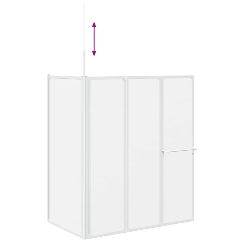Vonios ekranas Matinis 120 x 70 x 137 cm Aliuminis