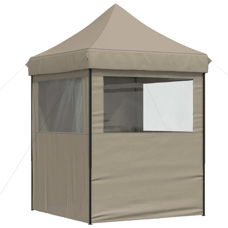 Šventės palapinė Taupe 200 x 200 x 306 cm Oksfordo audinys