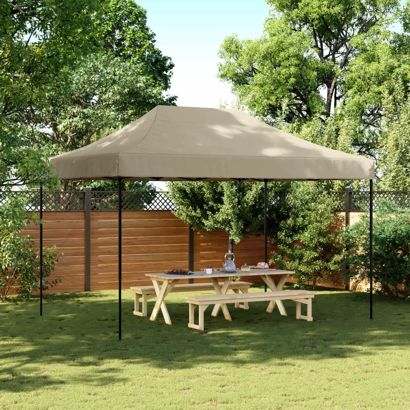 Šventės palapinė Taupe 279 x 410 x 315 cm Oksfordo audinys