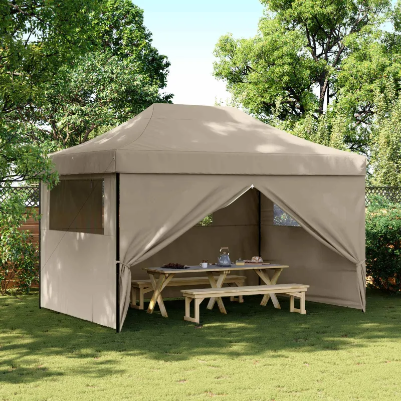 Šventės palapinė Taupe 279 x 410 x 315 cm Oksfordo audinys
