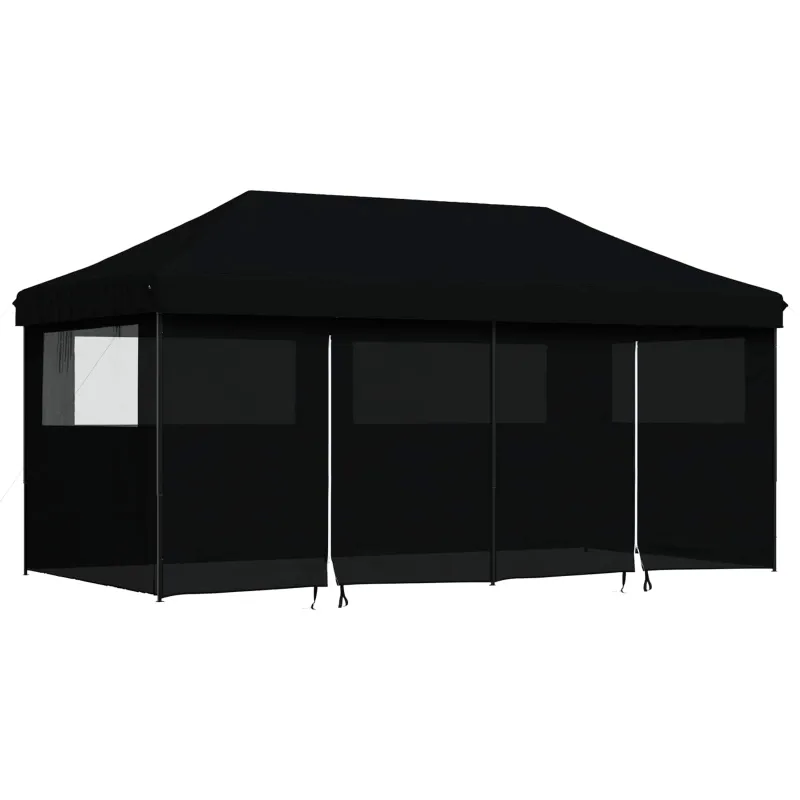 Šventės palapinė Juodas 292 x 580 x 315 cm Oksfordo audinys