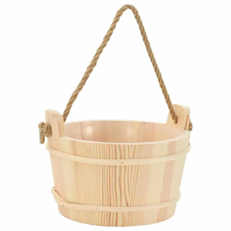 Pirties kibiras 2 pcs Ruda Kietas Pušies Medis ir Kanapės