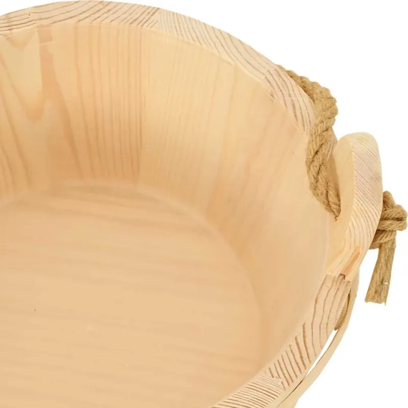 Pirties kibiras 2 pcs Ruda Kietas Pušies Medis ir Kanapės