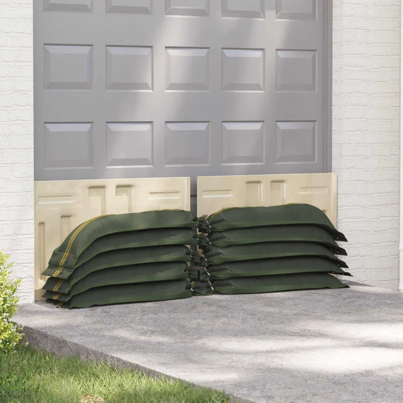 Maišai su smėliu 100 pcs Žalia 120 x 27 cm HDPE