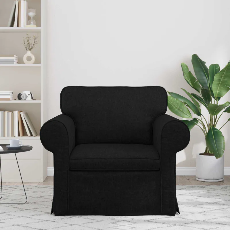 Sofa Juoda 95 x 82 x 80 cm audinys