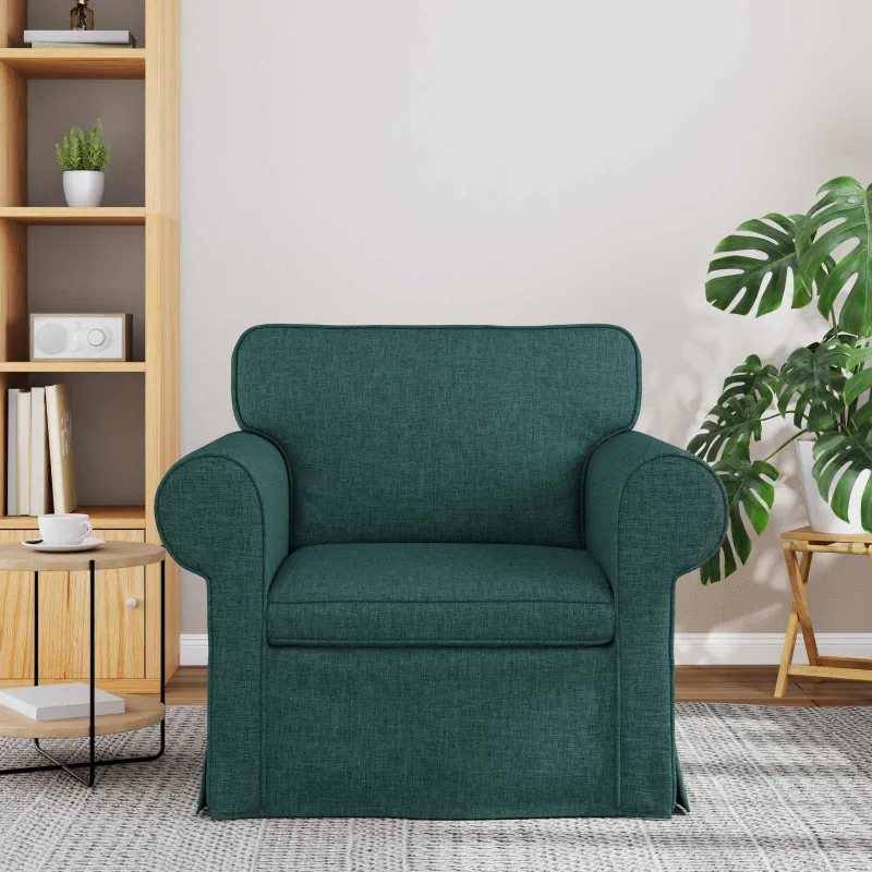 Sofa Tamsiai žalia 95 x 82 x 80 cm audinys