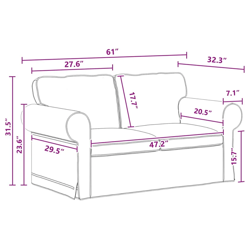 Sofa Tamsiai pilka 155 x 82 x 80 cm audinys