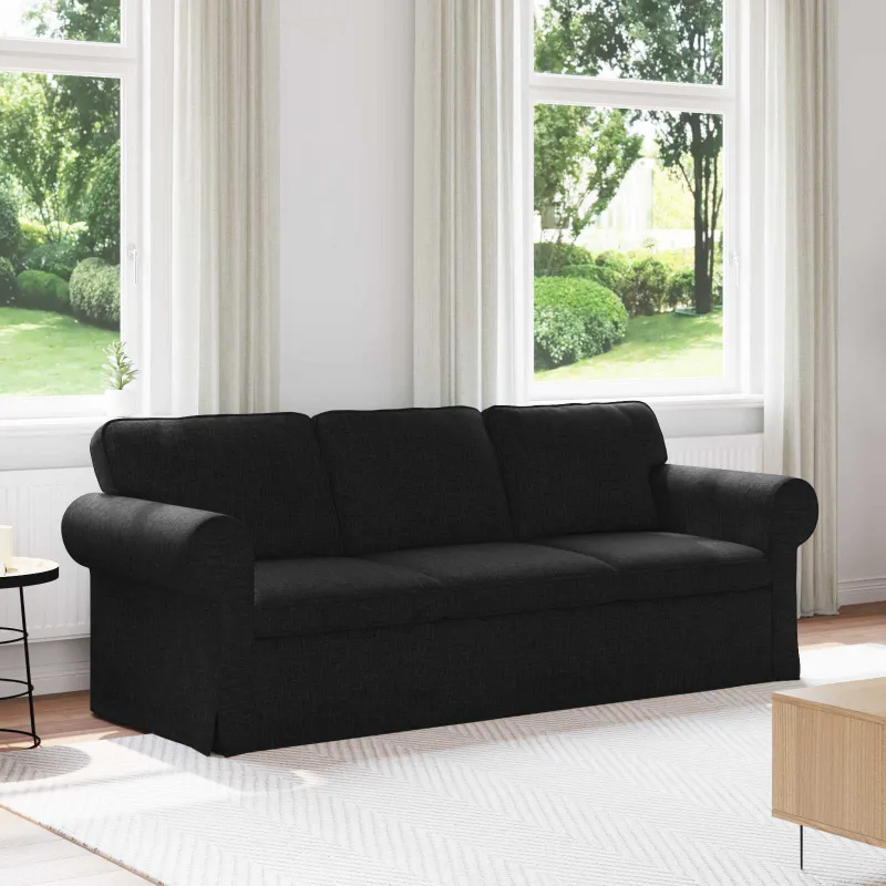 Sofa Juoda 215 x 82 x 80 cm audinys