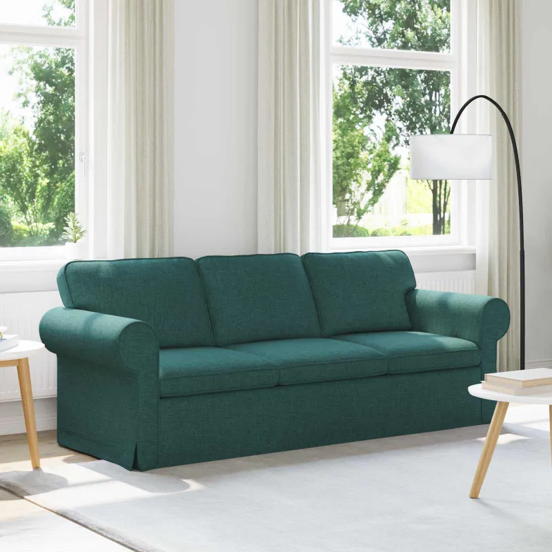 Sofa Tamsiai žalia 215 x 82 x 80 cm audinys