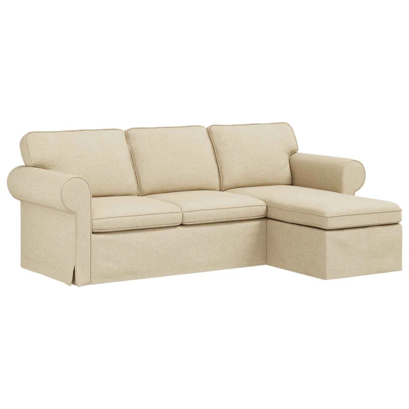 Sofa Kreminė 215 x 138 x 80 cm audinys