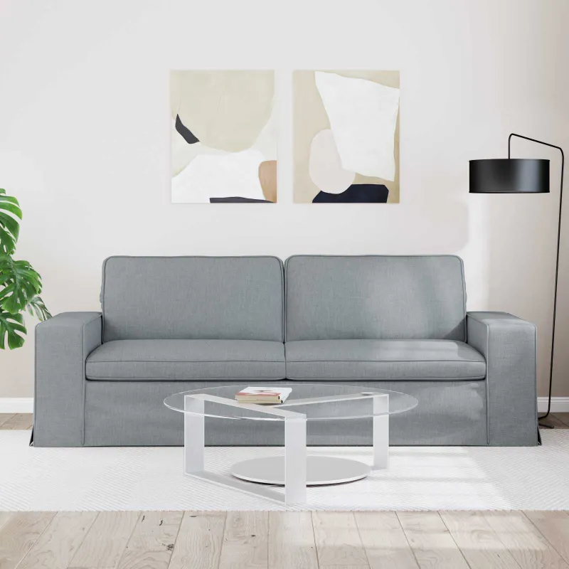 Sofa Šviesiai pilka 222 x 80 x 82 cm audinys
