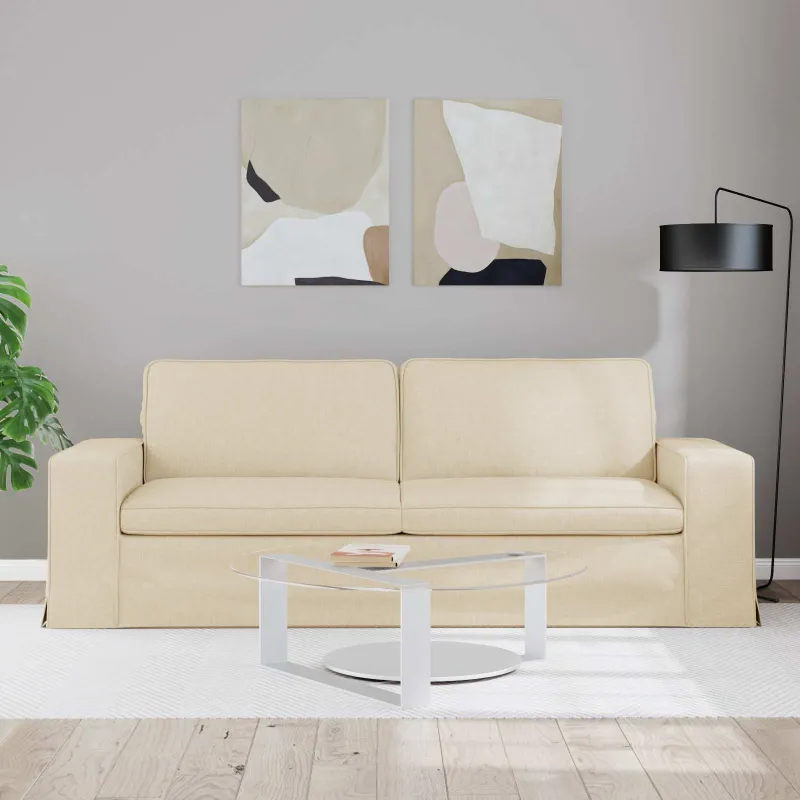 Sofa Kreminė 222 x 80 x 82 cm audinys