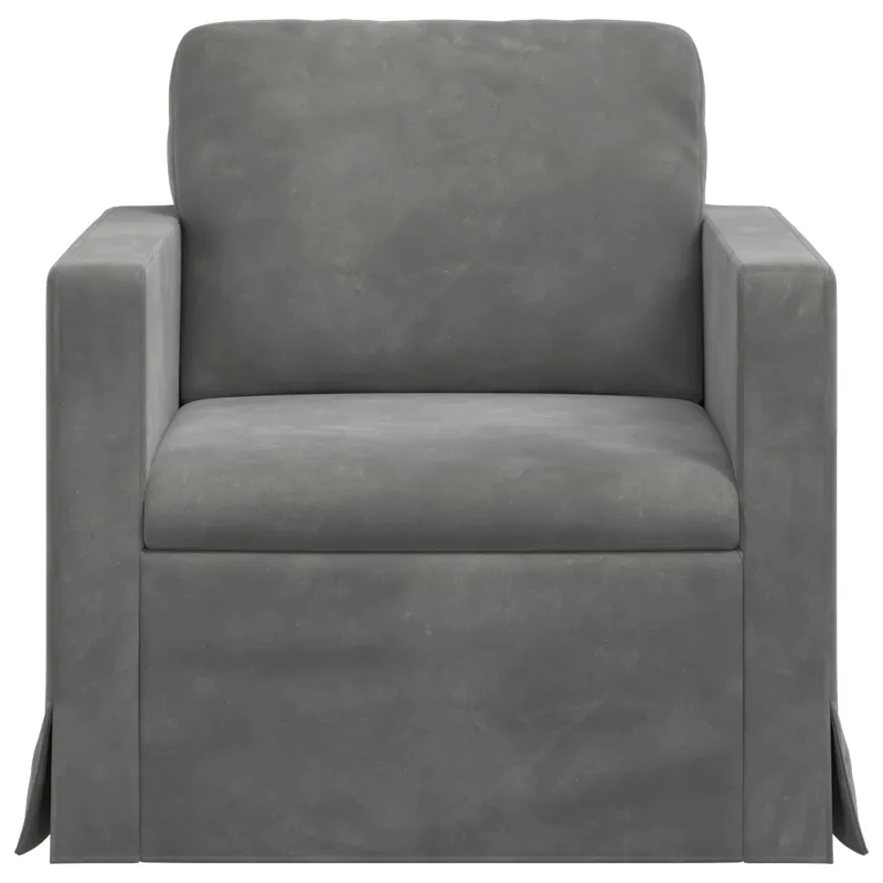 Sofa Tamsiai pilka 78 x 78 x 80 cm Aksomas