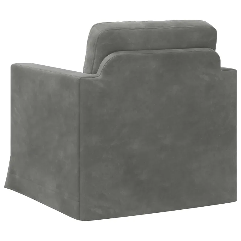 Sofa Tamsiai pilka 78 x 78 x 80 cm Aksomas