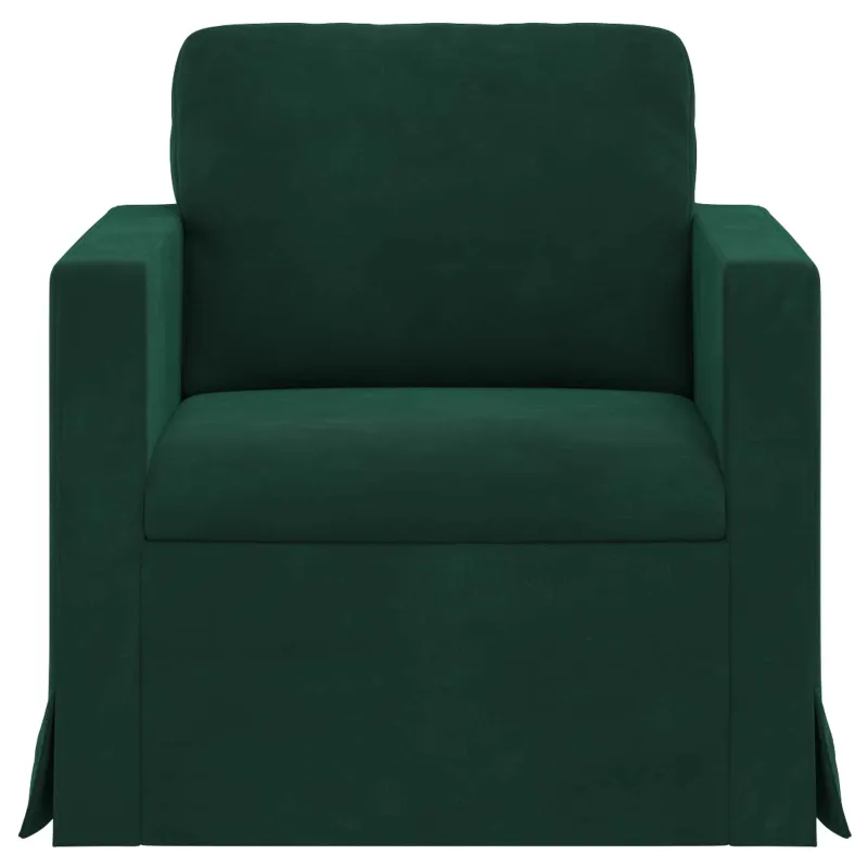 Sofa Tamsiai žalia 78 x 78 x 80 cm Aksomas