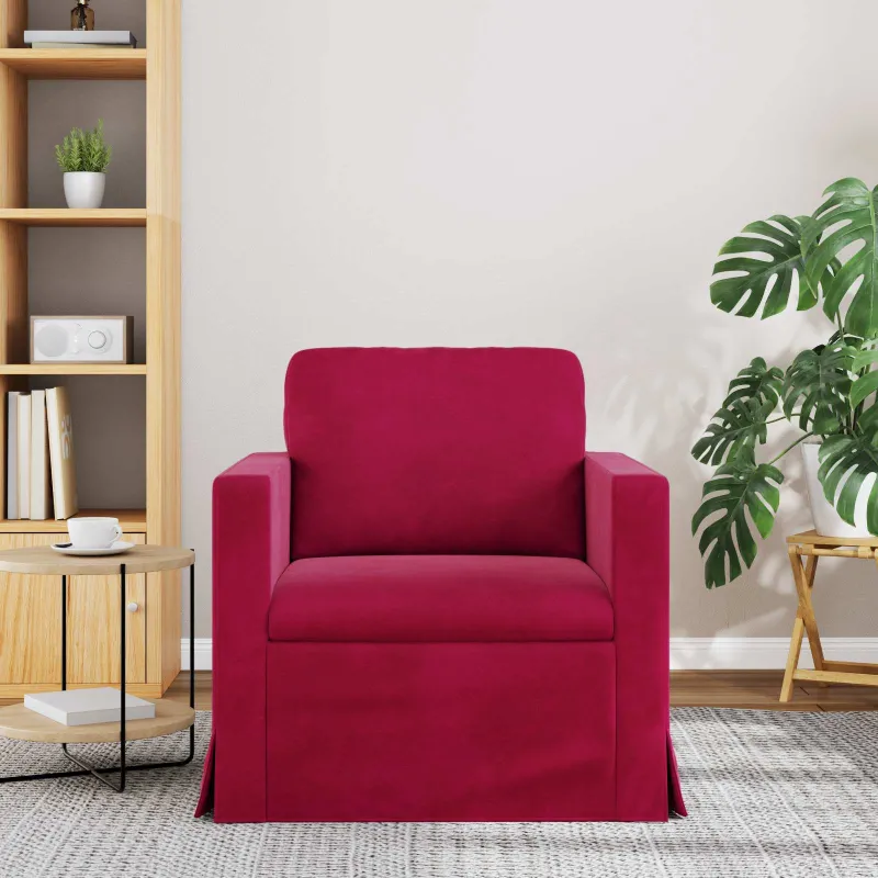 Sofa Vyno raudona 78 x 78 x 80 cm Aksomas