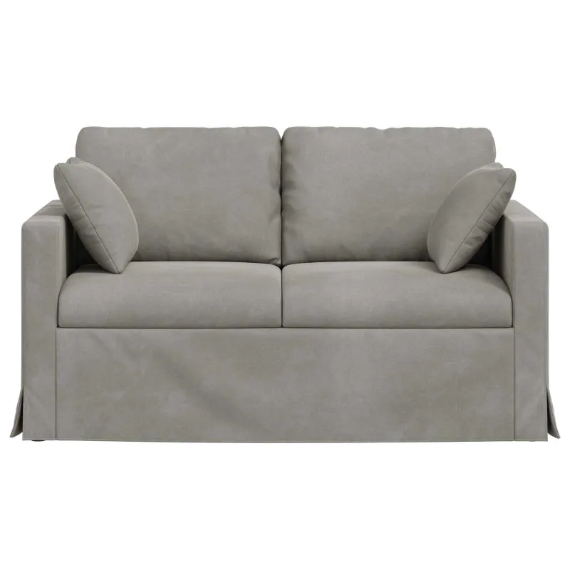 Sofa Šviesiai pilka 138 x 78 x 80 cm Aksomas