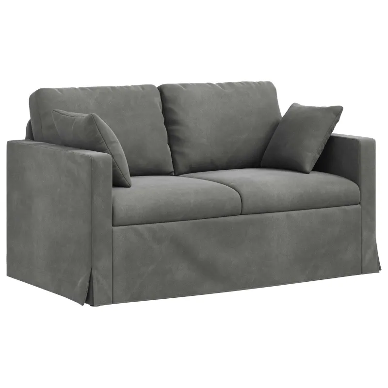 Sofa Tamsiai pilka 138 x 78 x 80 cm Aksomas