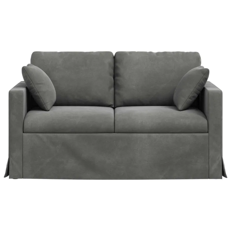 Sofa Tamsiai pilka 138 x 78 x 80 cm Aksomas