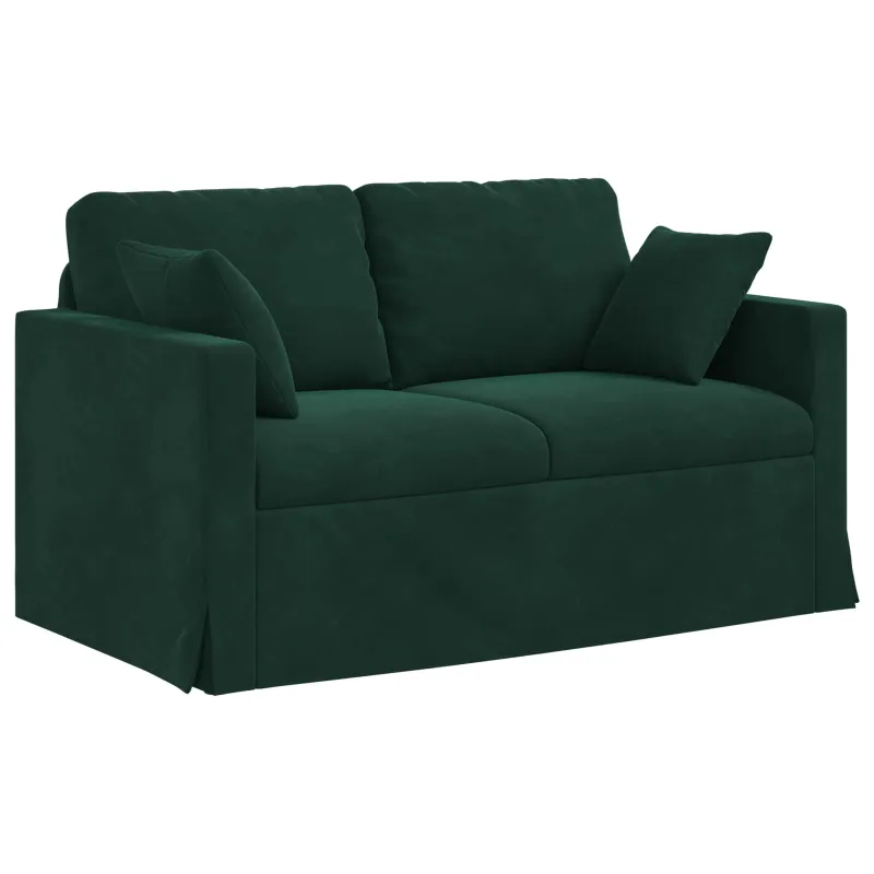 Sofa Tamsiai žalia 138 x 78 x 80 cm Aksomas