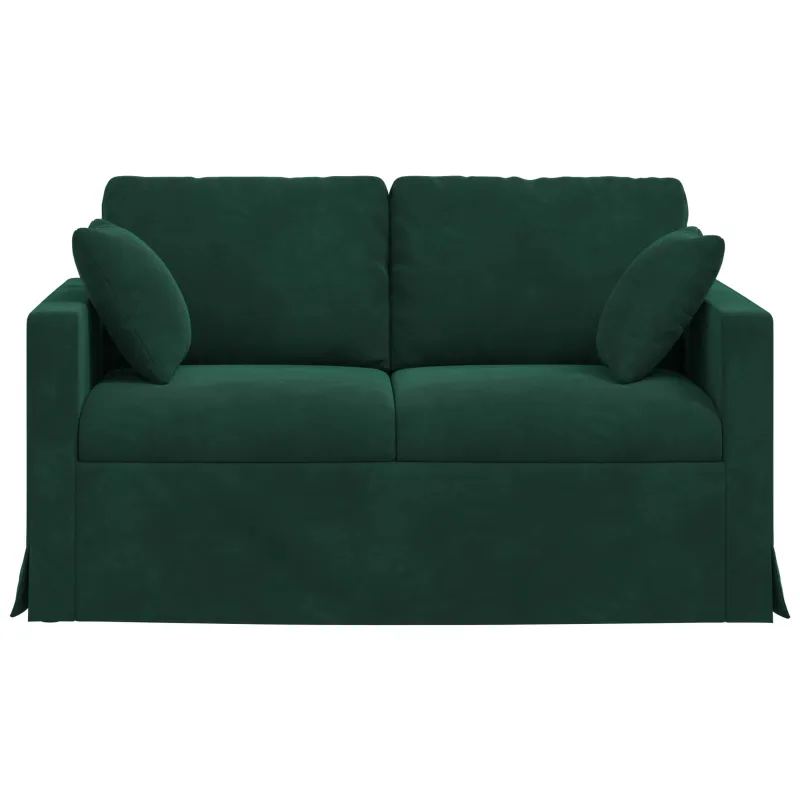 Sofa Tamsiai žalia 138 x 78 x 80 cm Aksomas