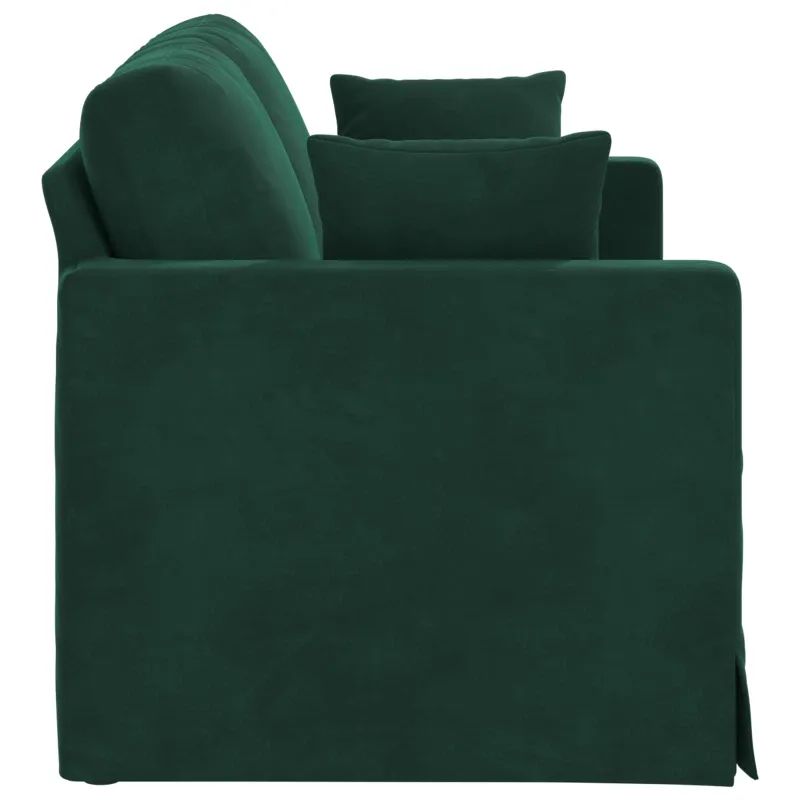 Sofa Tamsiai žalia 138 x 78 x 80 cm Aksomas