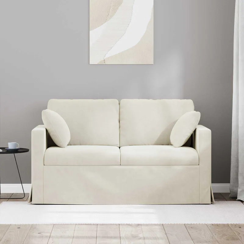 Sofa Kreminė 138 x 78 x 80 cm Aksomas