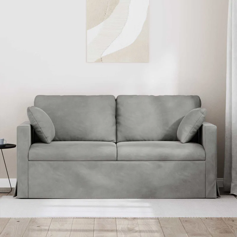 Sofa Šviesiai pilka 158 x 78 x 80 cm Aksomas