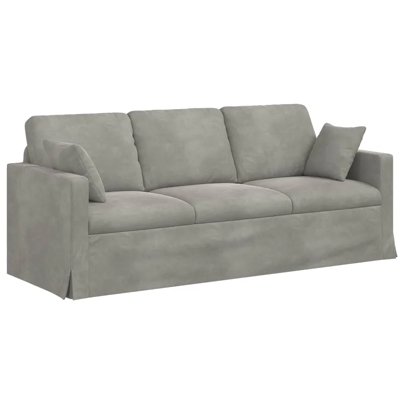 Sofa Šviesiai pilka 198 x 78 x 80 cm Aksomas