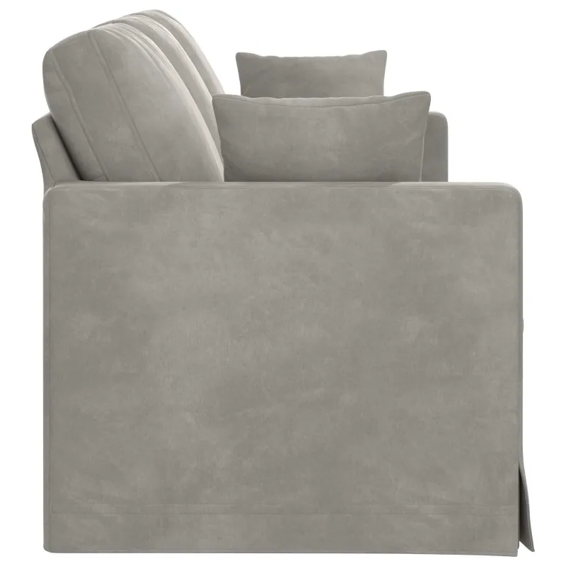 Sofa Šviesiai pilka 198 x 78 x 80 cm Aksomas