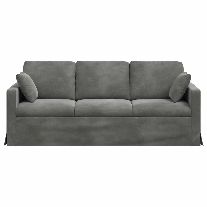 Sofa Tamsiai pilka 198 x 78 x 80 cm Aksomas