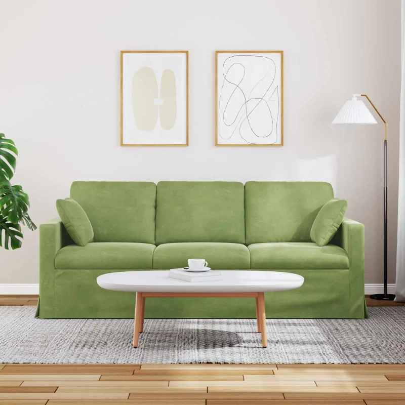 Sofa Šviesiai žalia 198 x 78 x 80 cm Aksomas