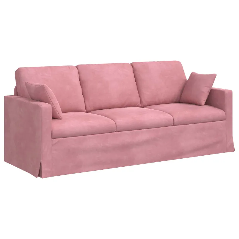 Sofa Rožinė 198 x 78 x 80 cm Aksomas