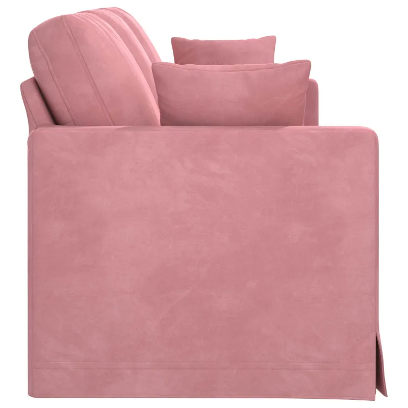 Sofa Rožinė 198 x 78 x 80 cm Aksomas