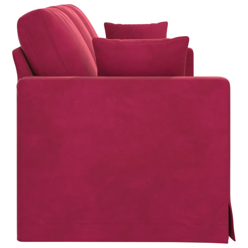 Sofa Vyno raudona 198 x 78 x 80 cm Aksomas