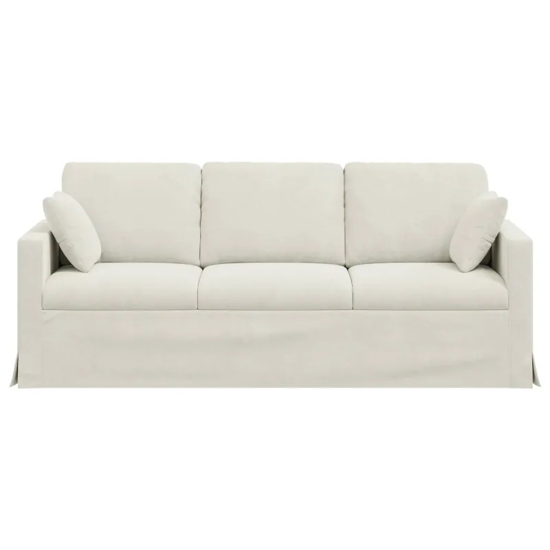 Sofa Kreminė 198 x 78 x 80 cm Aksomas