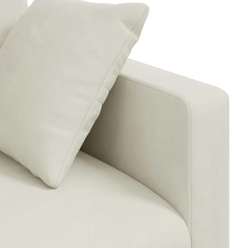Sofa Kreminė 198 x 78 x 80 cm Aksomas