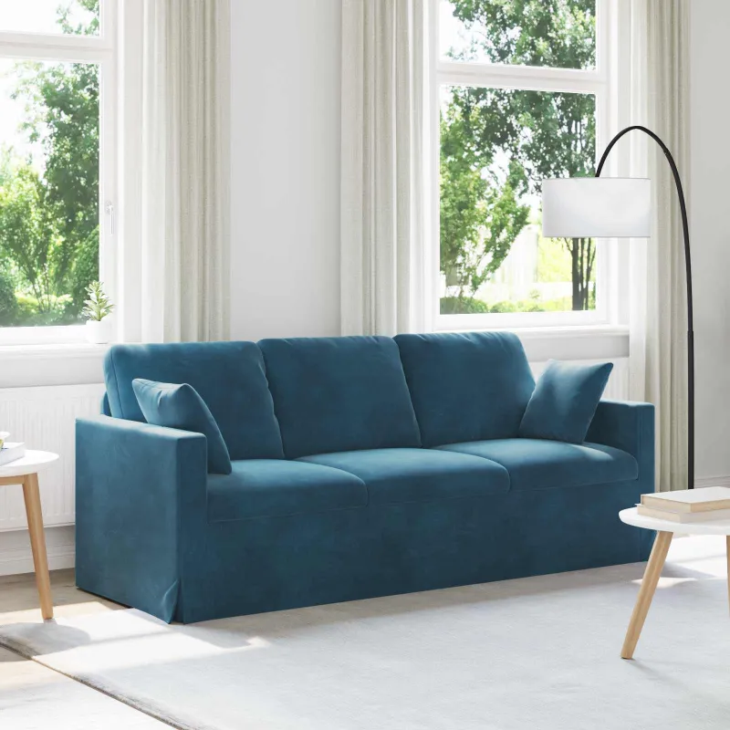 Sofa Mėlyna 198 x 78 x 80 cm Aksomas