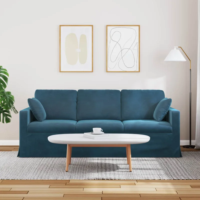 Sofa Mėlyna 198 x 78 x 80 cm Aksomas
