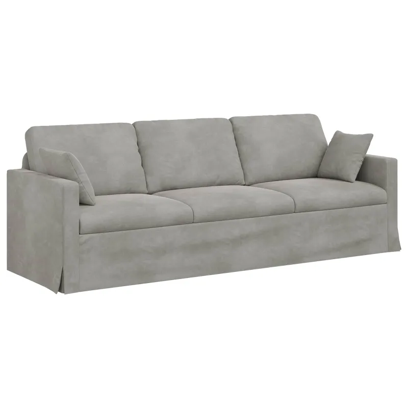 Sofa Šviesiai pilka 228 x 78 x 80 cm Aksomas