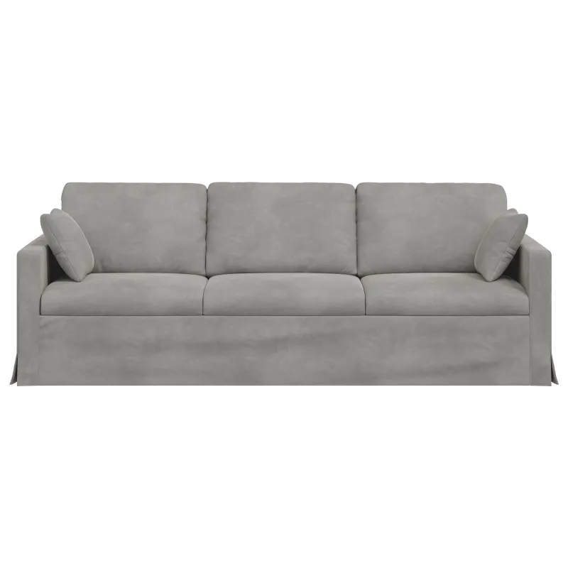 Sofa Šviesiai pilka 228 x 78 x 80 cm Aksomas