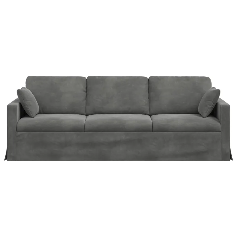 Sofa Tamsiai pilka 228 x 78 x 80 cm Aksomas